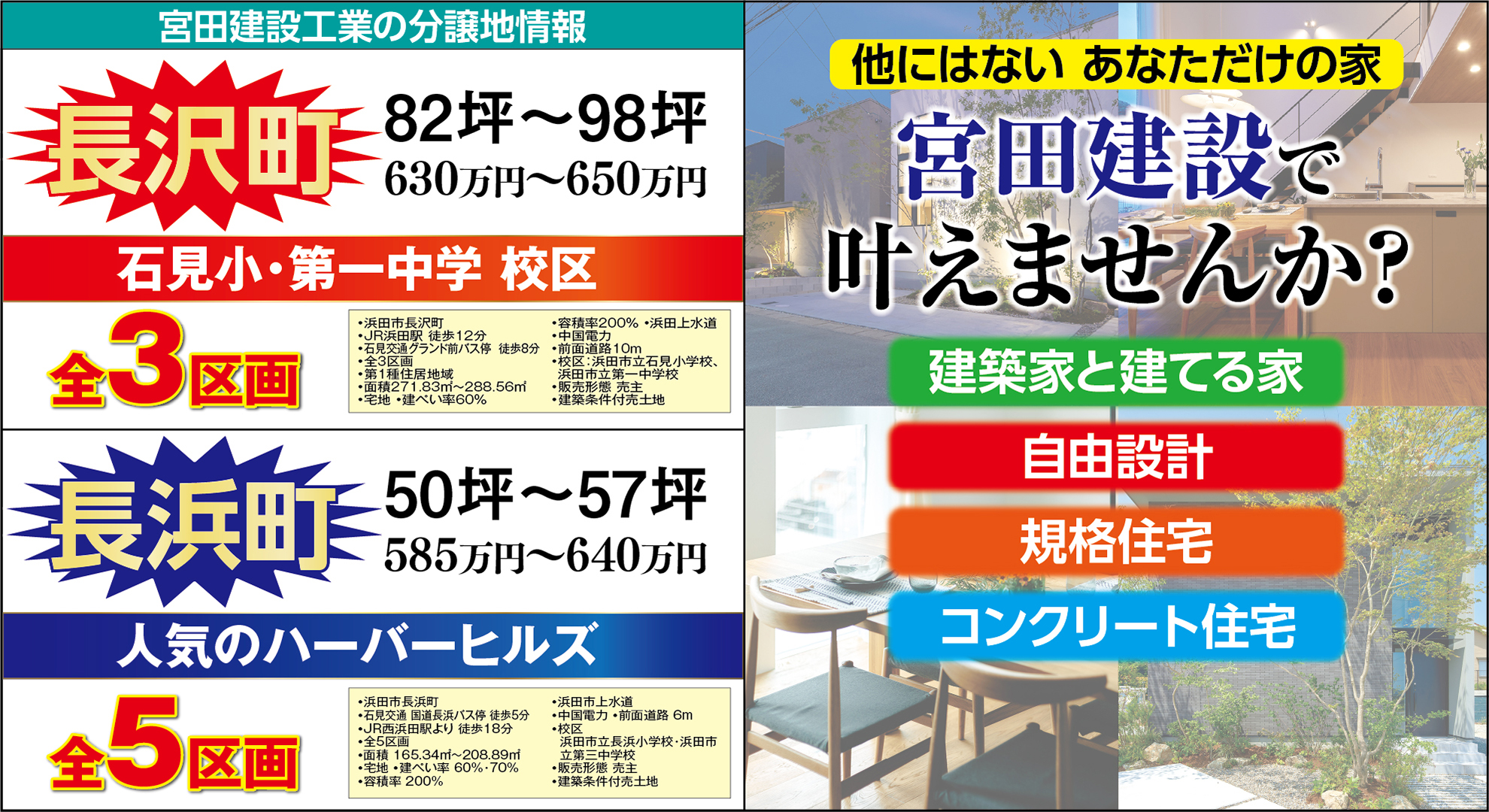 長沢分譲地・ハーバーヒルズ長浜のご案内